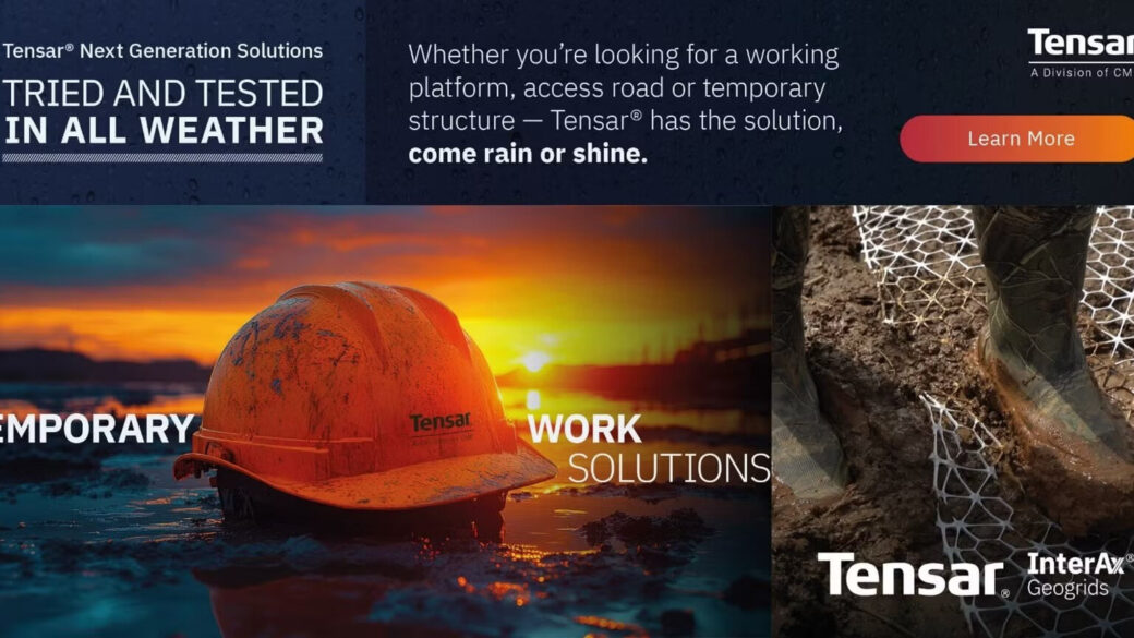 Upptäck Tensars koncept för tillfälliga vägar Geoskills Nyheter
